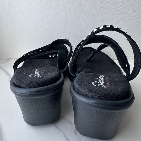 Sketchers Memory Foam Platform Flip-flops with Rhinestones Size 6 - Picture 4 of 5